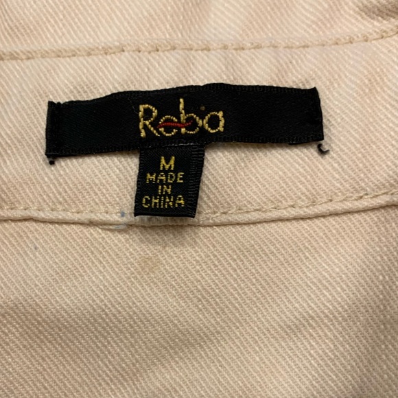 Reba - Cream Color Western Denim Jacket - Size Medium - Picture 6 of 7